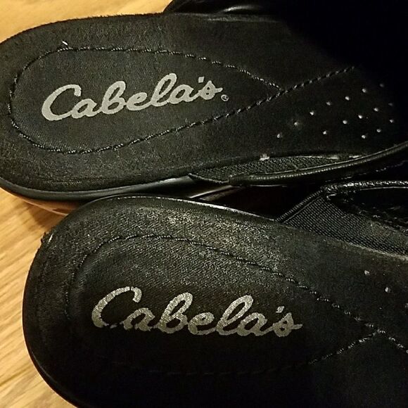 Cabela's black leather clogs mules Sz. 8 - Picture 6 of 6